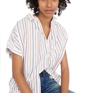 Madewell Central Shirt in Sadie Stripe Size XS
